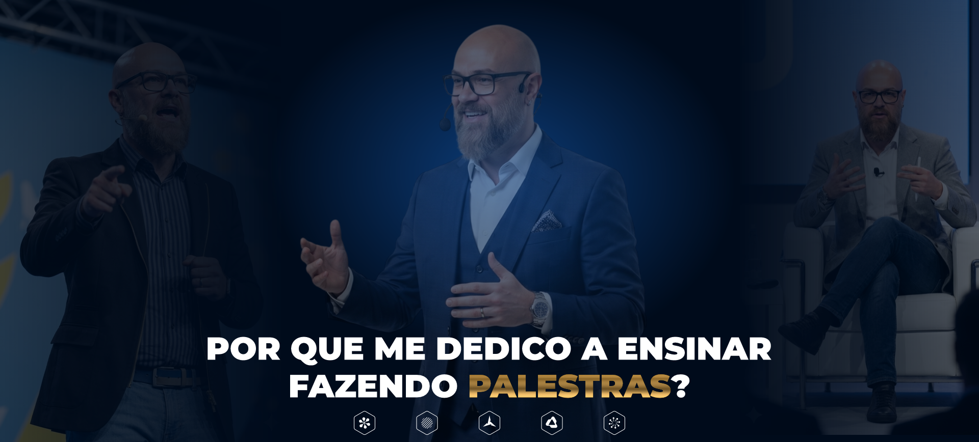 Allex Lopes palestrando em evento corporativo